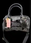Juicy Couture Soft Serve Tote Liquorice Black Patent Bag w/ Coin Pouch Y2K