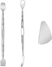 3 Pack Pore Prep Tool Blackhead Remover Tools Stainless Steel Face Scraper Skin Scrubber Spatula Pimple Popper Tool Kit Pimple Extractor for Cleaning Forehead Nose Blackhead Gunk Oil Acne