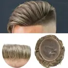 Mens Toupee Wig Unit Toupee for Men All French Lace Hair Replacement System
