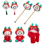 Dragon Plush Toy Pendant Traditional New Year Ornament Red Dragon Mascots Fun