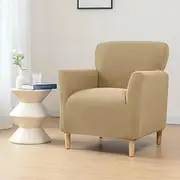 Stretch Armchair Slipcover For Pet Single Sofa Cover 1 Seater Couch Furniture Protector with Elastic Bottom for Kids,Pet