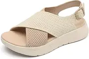 [Rihero] Women's Comfortable Walking Sandals Platform Sport Orthopedic Sandals with Arch Support