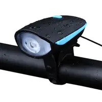 在飛比找momo購物網優惠-【趣野】自行車防水頭燈 三種燈光模式 五種喇叭音效(車頭燈 