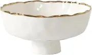 Portofino Small Footed Bowl, 7" x 7" x 3.75"