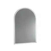 Remer Arch Mirror LED 700 x 1000mm with Brushed Nickel Frame GAR70D-BN