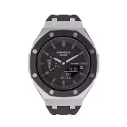 Casioak Mod Royal Oak Casio G-Shock GA-2100 Metal Steel Black Band Watch GA2100