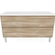 Forme Razor 1200mm Freestanding Vanity With Porcelain Top - Walnut