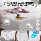 Quilted Matress Protector Fitted Cover 40CM Deep Skirt Single/Double/Queen/King