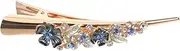 Beaupretty Vintage Flower Hair Clip for Women Handmade Hairpin Hold Elegant Rhinestone Alligator Clip for Parties Weddings and Daily Wear