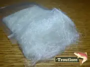 WHITE TROUTLORE CARPET DUB - NEW FLY TYING ANTRON DUBBING MATERIAL