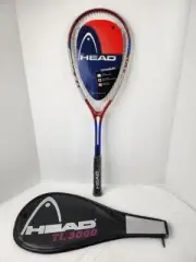 Head Ti 3000 Squash Racket w/ Cover - 4 in, Strung, New Old Stock, Multicolor