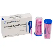 400 Fine Micro Applicator Brushes - Disposable Dental Microbrushes Fine, Pink