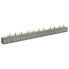 Gabion Raised Bed Galvanised Steel 450x30x30 cm Garden Planter Outdoor Dec 45645