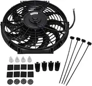 KANGYEBAIHUODIAN Electric Radiator Cooling Fan Black Mount Kit 12V 12'' Fit for Pickup Truck