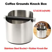 Coffee Grounds Knock Bucket Box Espresso Pucks Dump Bin Non-Slip Base Rubber Bar