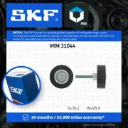 Aux Belt Idler Pulley fits AUDI A3 8P1, 8P7, 8PA 1.4 1.6 03 to 13 Guide SKF New