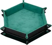 Dice Tray Double Sided Foldable Dice Rolling Tray Velvet Hexagon Cube Dice Holder 2PCS Foldable Dice Tray Dice Holder Tray Dice Board Dice Rolling Tray