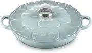 [Le Creuset] Signature Enameled Cast Iron Petal Braiser, 2.25qt., Sea Salt