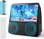 SHIWAKOTO Portable DVD Player with 7" Screen, Rechargeable DVD Players for Kids, Car Video, Eye-Protect Outdoor Indoor Video Machine, Black