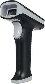 2D 1D QR Barcode Scanner UHF Function CMOS Scanning with 4 Display BT & 2.4GHz Wirel Connection Vibration Prompt Compatible with Windows Android Li for Supermarket Retail Library Logistics
