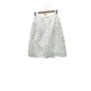 NWT J.Crew White Laser Cut Circle Midi Skirt – Size 2 Elegant Summer Skirt