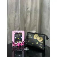 在飛比找蝦皮購物優惠-Hello kitty造型存錢筒+化妝包👝暗黑版