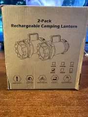2 Pack Camping Lantern, Outdoor Led Camping Lantern, Rechargeable Flashlights wi