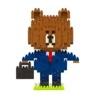 在飛比找PChome24h購物優惠-【Nanoblock 迷你積木】LINE 上班族熊大 NBH