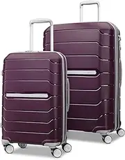 [Samsonite] Freeform Hardside Expandable with Double Spinner Wheels, Amethyst Purple, 2-Piece Set (Carry-on/Large), Freeform Hardside Expandable with Double Spinner Wheels