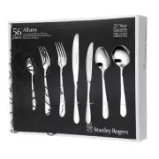 Stanley Rogers 56pc Stainless Steel Albany Cutlery Set 56 Piece