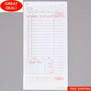(2000-Pack) 2 Part Tan and White Carbonless Guest Checks w/ Bottom Guest Receipt