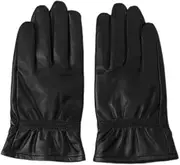 [Generic] Men's Touch Screen Leather Gloves Classic Leather Gloves AutumnFleece Lined G
