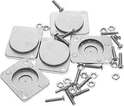 Mikinona 5pcs Jumper Board Panel Wall Paneling Custom Blank Plate Multipurpose Panel Mount Chassis Cover Industrial Blank Wall Plate Wall Faceplate Versatile Blank Plate Silver Metal