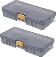 SUPVOX 2Pcs Portable Double Sided Bait Lure Storage Box Fishing Tackle Organizer with Seal for Outdoor Fishing Accessories Part Storage