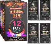 12 Pack Legendary Blaze Magical Flames Fire Color Changing Packets - Fire Pits a