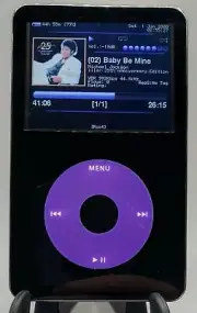 LATEST Custom Apple iPod Classic Video 5th Gen Black&Purple 128/256/512GB/1TB
