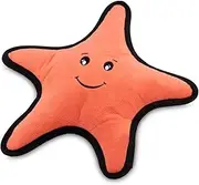 Beco Post Consumer Recycled Plastic Rough and Tough Starfish Dog and Cat Toy Orange Medium