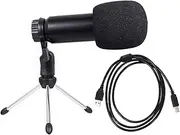 ERINGOGO 1 Set USB Condenser Microphone with Tripod Stand Low Noise Recording Microphone for Laptop and Desktop Easy Installation and Multi Angle Complete Kit