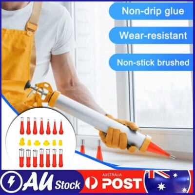 20Pcs Universal Integrated Caulking NozzNW Tool Reusable Sealant Rubber Nozzle