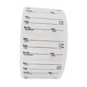 2x1 Dissolvable Labels for Food containers, Dissolvable Food Labels 500 Black