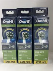 3x Oral-B Cross Action Clean Maximiser XXXL Pack (10 Brush Heads) NEW SEALED