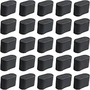 Adyoney Rubber feet Oval Chair Leg Caps PVC Furniture Pad Floor Protectors Plastic Chair Leg Covers for Furniture Leg 16mm*34mm（3/5"*1-2/5",30 per Package