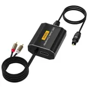 192kHz Optical to RCA Converter DAC Digital to Analog Audio Converter with Op...