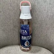 Brita Hard-Sided Plastic Premium Filtering Water Bottle BPA-Free 26 oz Pink