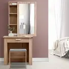 Artiss Dressing Table With Mirror Sliding Stool Mirrors Makeup Table Chairs Set