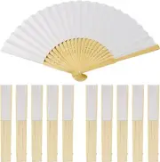 Handheld Folded Fan Bamboo Folding Paper Hand Held Fans for Wedding