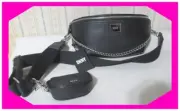 DKNY ASTRID SLING Belt Bag Black Wallet with Silver Chain Funny Pack Nwtag $168