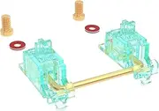 DUROCK Stabilizer V3, Screw in Stabilizers with 2u 6.25u 7u Wires, PCB Mount Keyboard Stabilizers for Mechanical Keyboards (V3 Teal 100% Kit)
