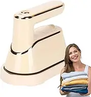 Zqkimzi Travel Steam Iron for Clothes | 180 Degree Rotatable Small Iron Steamer - 3 Levels 1300W Handheld Garment Ironing Machine for Travel, College Store & Tailor Shop