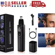 Ear and Nose Hair Trimmer with LED Display, USB Rechargeable Nose Trimmer New